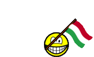 Hungary flag waving smile animated