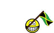 Jamaica flag waving smile animated