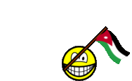 Jordan flag waving smile animated