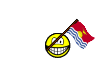 Kiribati flag waving smile animated