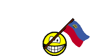 Liechtenstein flag waving smile animated