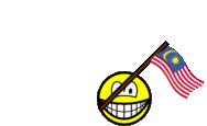 Malaysia flag waving smile animated