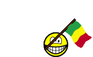 Mali flag waving smile animated