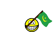 Mauritania flag waving smile animated
