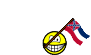 Mississippi flag waving smile U.S. state animated