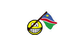Namibia flag waving smile animated