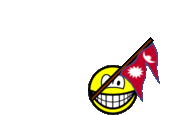 Nepal flag waving smile animated