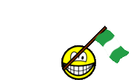 Nigeria flag waving smile animated