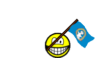 Northern Mariana Islands flag waving smile animated