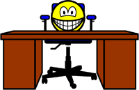 Office desk smile  
