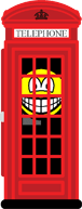 Phone box smile classic red 