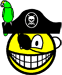 Pirate with parrot smile  