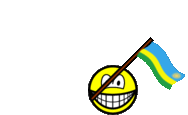 Rwanda flag waving smile animated