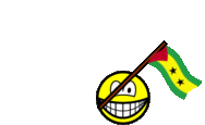 Sao Tome and Principe flag waving smile animated