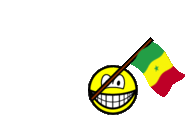 Senegal flag waving smile animated