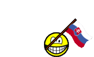 Slovakia flag waving smile animated
