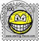 Stamped stamp smile  