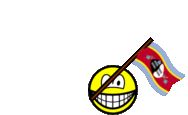Swaziland flag waving smile animated