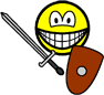 Sword fighting smile  
