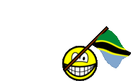Tanzania flag waving smile animated