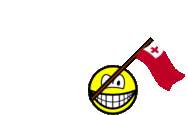 Tonga flag waving smile animated