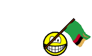 Zambia flag waving smile animated
