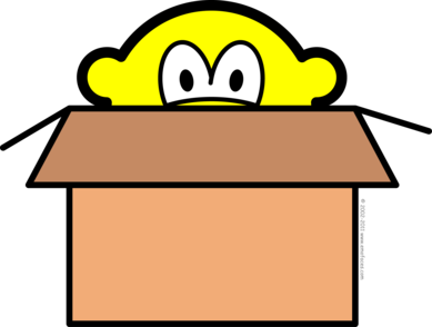 Cardboard boxed buddy icon