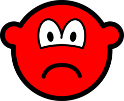 Sad red buddy icon