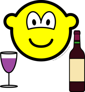 Wine drinking buddy icon