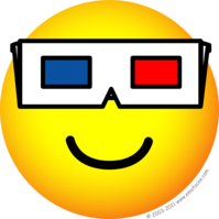 3D glasses emoticon