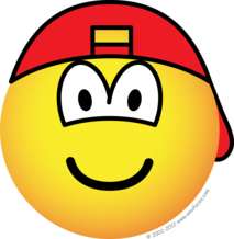 Backward cap emoticon