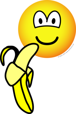 Banana eating emoticon