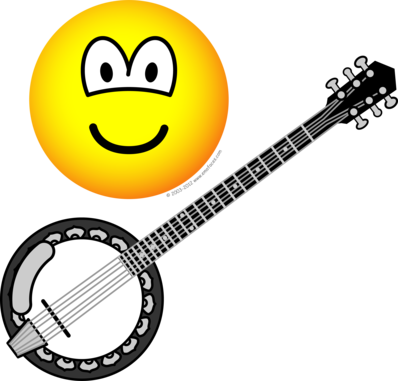 Banjo playing emoticon