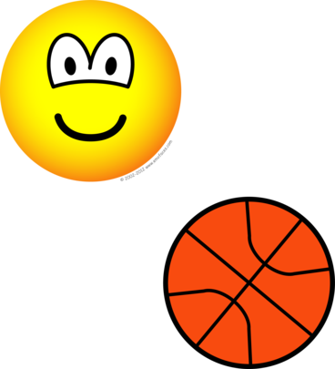 Basketball playing emoticon