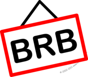 BRB emoticon