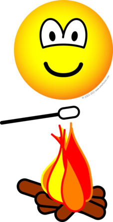 Campfire marshmallow emoticon