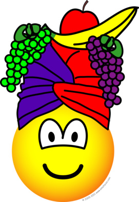 Fruit hat emoticon