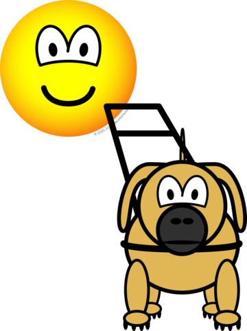 Guide dog emoticon