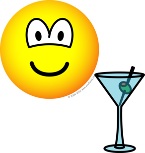 Martini drinking emoticon
