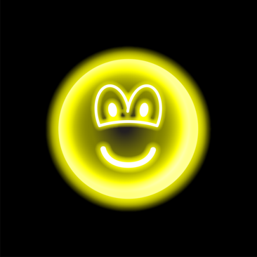 Neon light emoticon