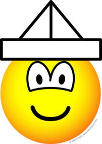 Paper hat emoticon