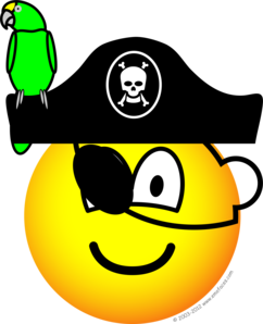 Pirate with parrot emoticon