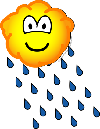 Rain cloud emoticon