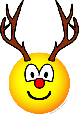 Rudolph the red nosed reindeer emoticon