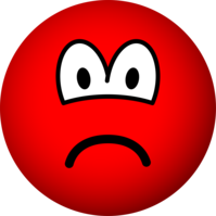 Sad red emoticon
