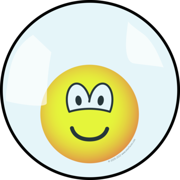 Emoticon living in a bubble