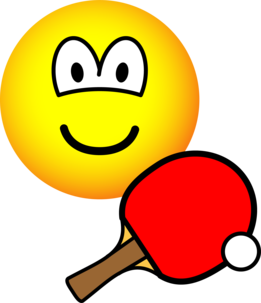 Table tennis playing emoticon