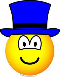 Blue hat emoticon