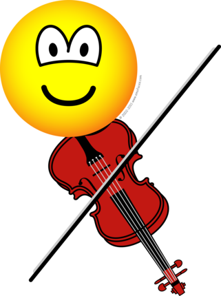 Violin playing emoticon