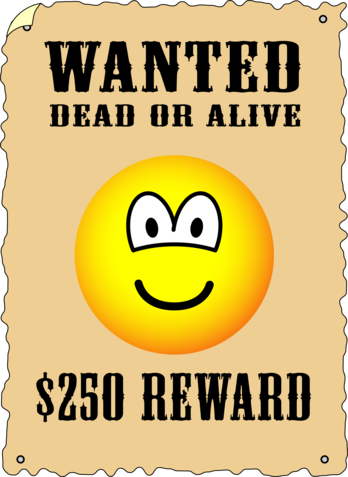 Wanted poster emoticon